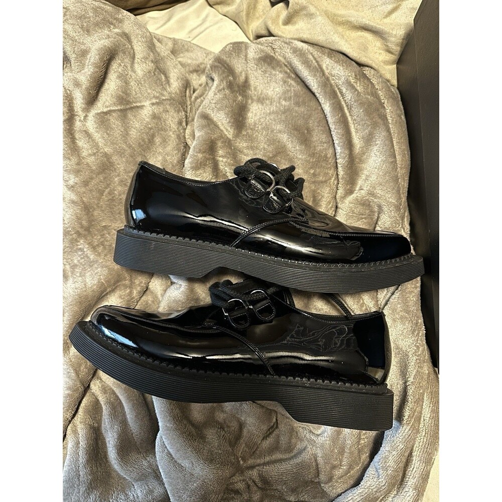 Saint Laurent Black Patent Leather Teddy Loafers Size 8m 41.5EU - Picture 2 of 7
